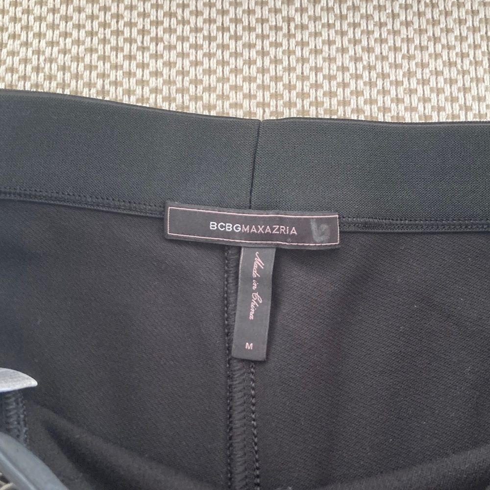 BCBGMaxAzria Black Joggers with Zipper Details - Picture 2 of 5